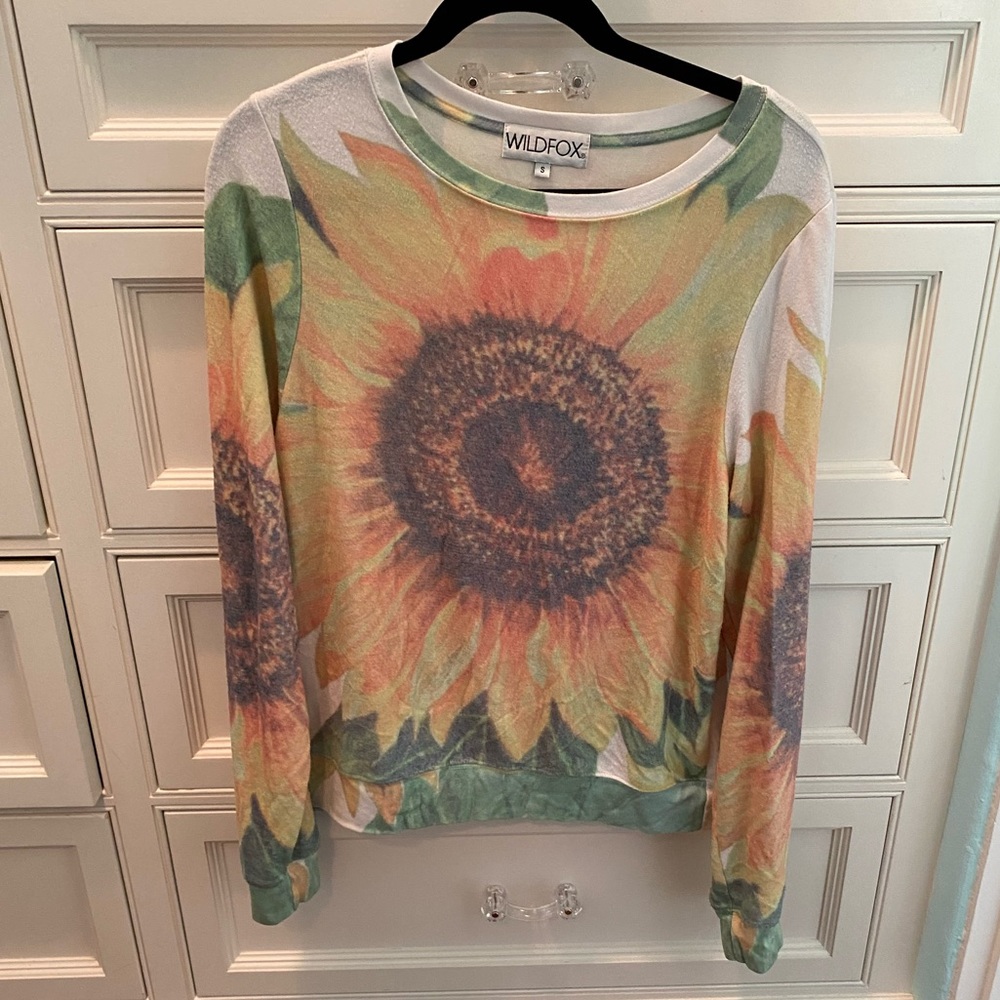 Wildfox sunflower pullover